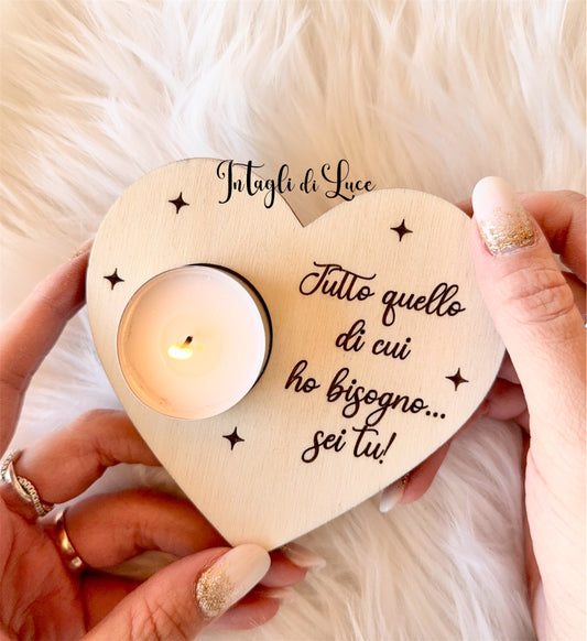 Porta tealight candela personalizzato